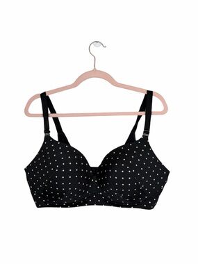 Torrid 40DDD Black Polka Dot T-Shirt Bra Full Coverage Underwire Plus Size